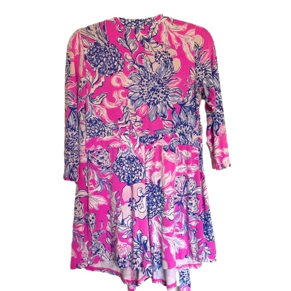 GUC size small Lilly Pulitzer Karlie Romper in Pink and Blue - Picture 4 of 8